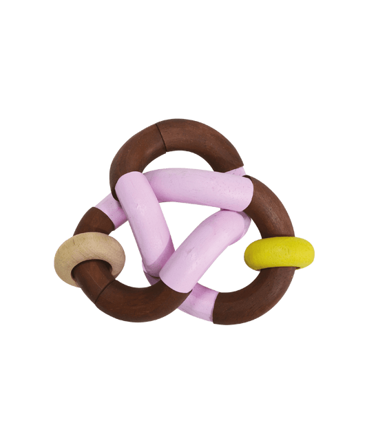 Bendy Rattle - Brown & Lilac