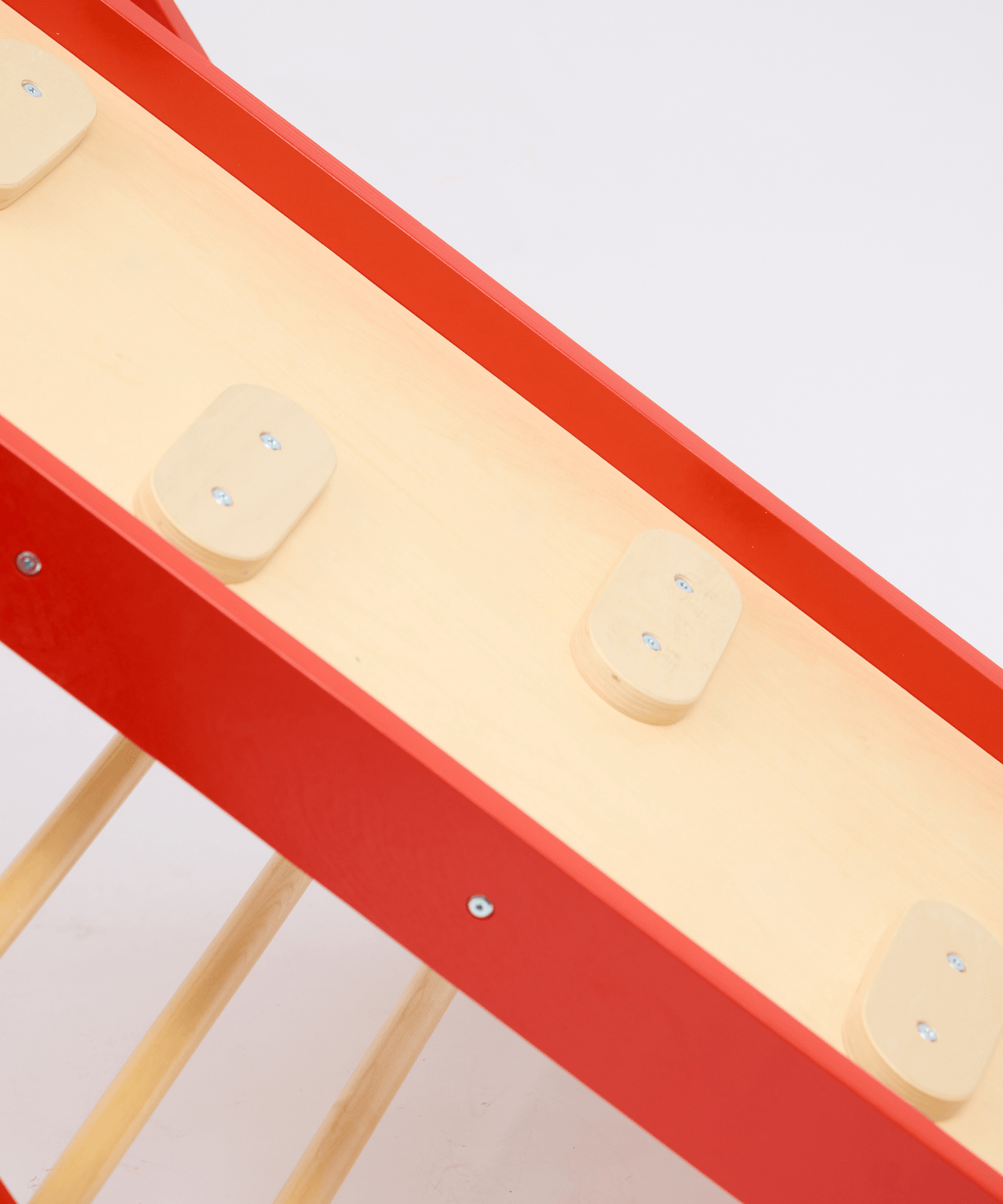 Pikler Triangle with Slide & Climb Board - Red